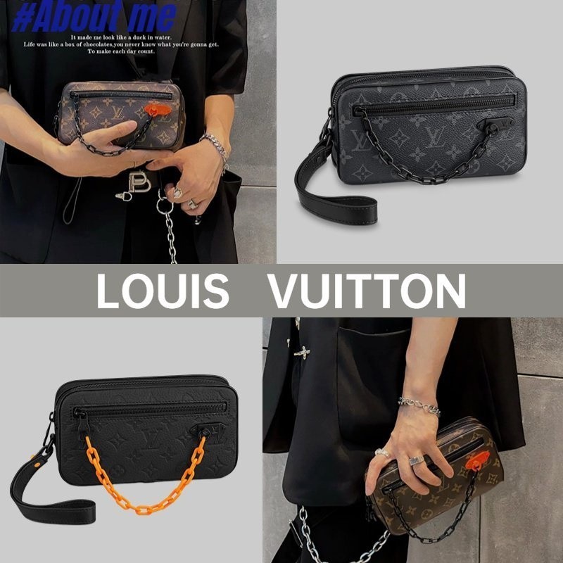 ♞หลุยส์วิตตอง Louis Vuitton POCHETTE VOLGA BAG ผู้ชาย/กระเป๋าคล้องมือ