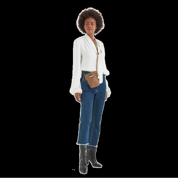 ❤ 100% Authentic Long Champ Mobile Phone For Women Bamboo Buckle Leather Shoulder Diagonal Card F