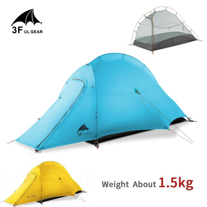 3F UL GEAR ZhengTu1 Hiking Portable Ultralight 1.5KG Tent Outdoor Camping Tourist 1 Person Waterproof Large Space Tent