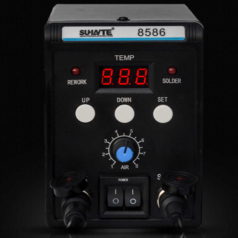 SMD BGA 8586D Reworkประสานสถานีอากาศร้อนเป่าลมความร้อนอัจฉร