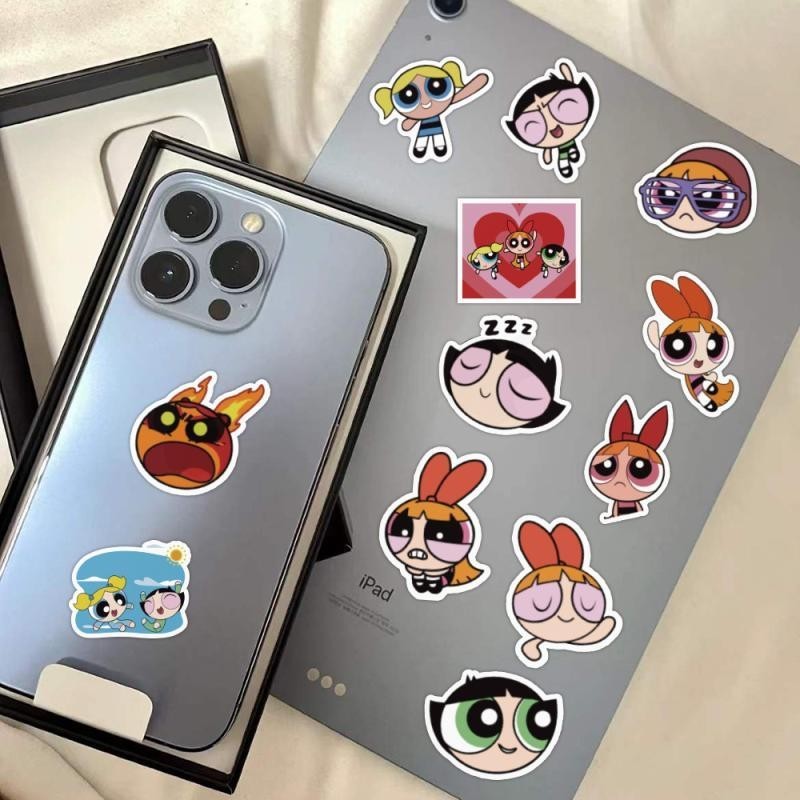 ♞Maomao 60 Flying Little Girl Handbook สติกเกอร์วาดการ์ตูนดอกไม้ Bubbles การ์ตูนโทรศัพท์มือถือขนาดเ