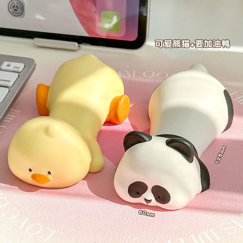 การ์ตูนเป็ดถอดรหัสแผ่นรองคีย์บอร์ดยึดข้อมือดูแลแผ่นรองเมาส์