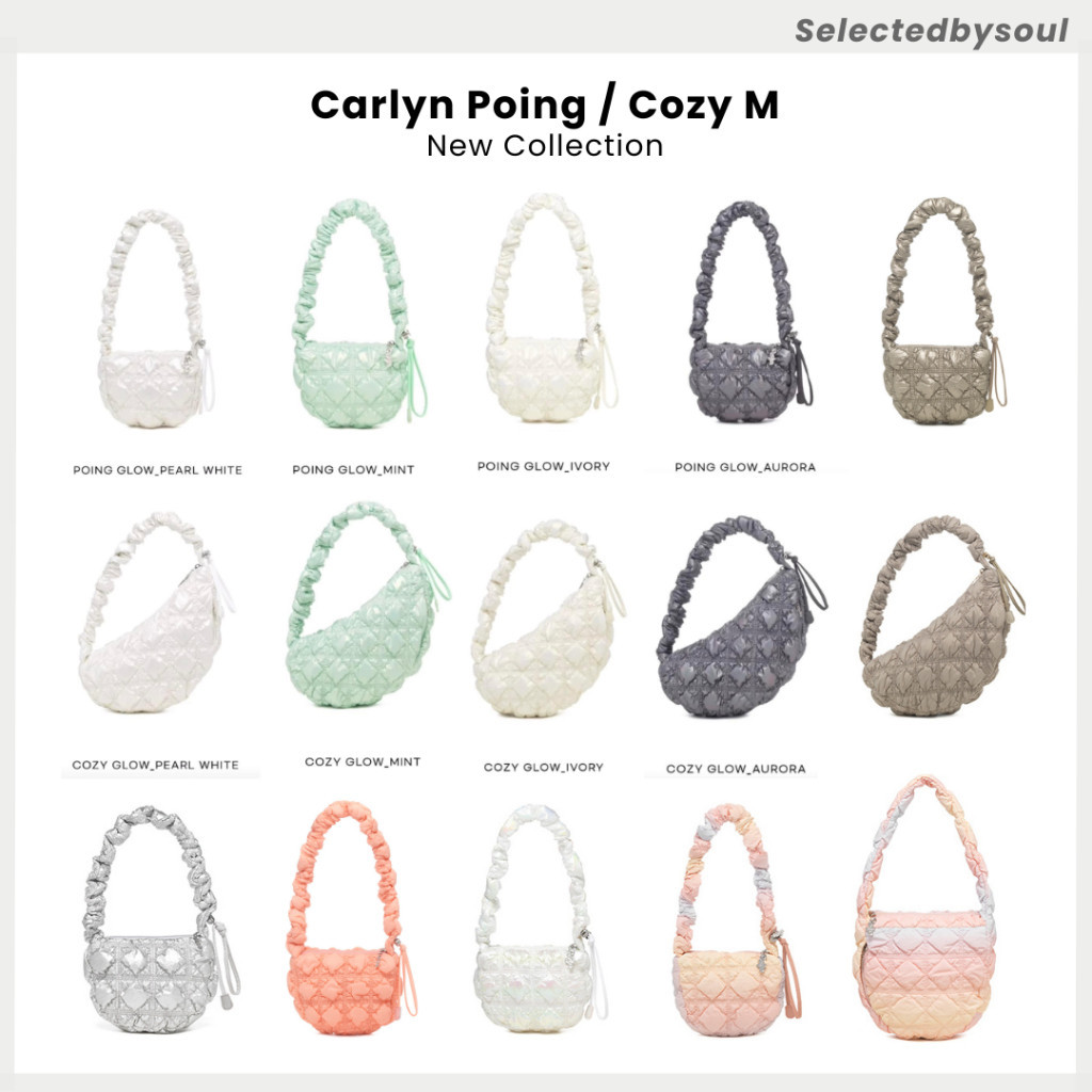 ♞,♘,♙[พร้อมส่ง*SALE*] Carlyn Poing Aurora /Cozy Glow Pearl White/ Hologram/Cotton Candy/ กระเป๋านำเ