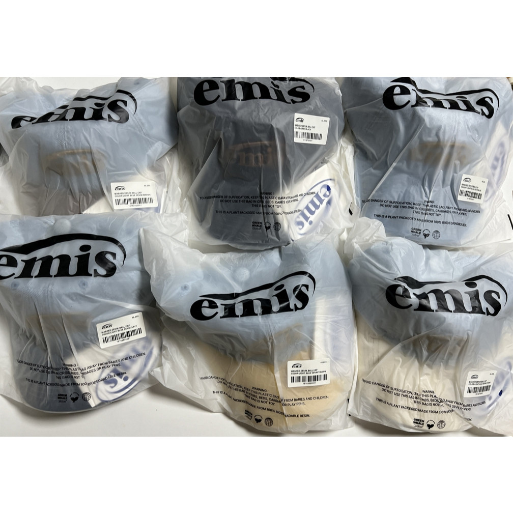 ♞,♘,♙Emis New Logo Denim Ball Cap, Big Logo Ball Cap, Wappen Ball Cap, Pigment, EP13, Cotton Brushe