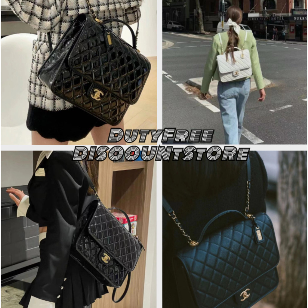 Chanel กระเป๋าสะพายไหล่ สะพายหลัง กระเป๋าถือ แต่งสายโซ่คล้อง สําหรับสตรี 30CV