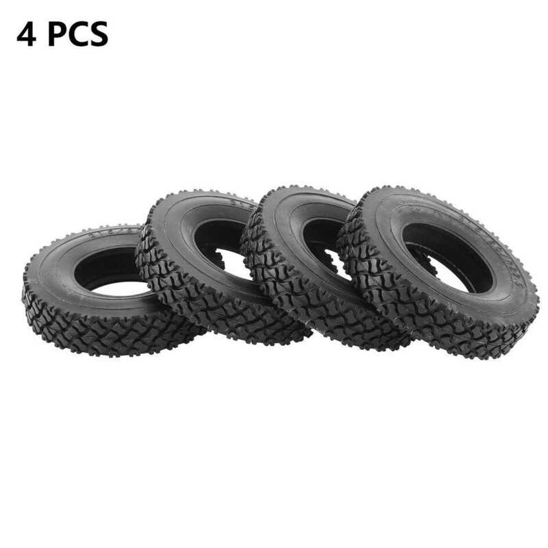 COYEN 4Pcs Rubber Tyres Wheel Tires 20Mm For 1:14 Tamiya Tractor RC Trucks Car, RC Helicopter Racin