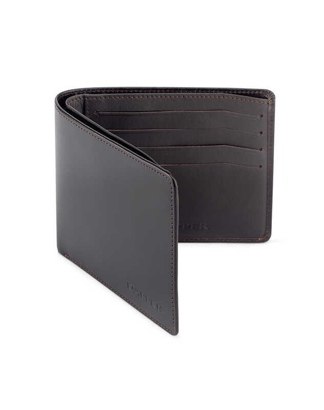 กระเป๋าสตางค์ DAPPER Monochrome Leather Billfold Wallet สีน้ำตาล