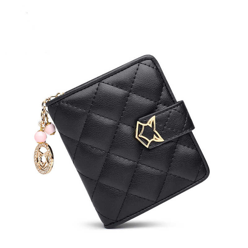 แบรนด์FOXERผู้หญิงสั้นหนังแท้กระเป๋าสตางค์คุณภาพสูงMu