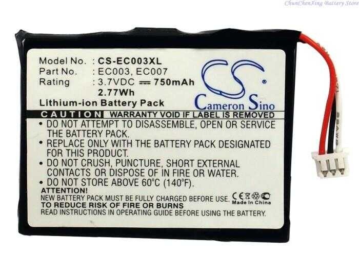 ➧ CS 750Mah Media Player แบตเตอรี่ Ec003 Ec007 สำหรับ Apple Ipod Mini 4Gb 6G M9802