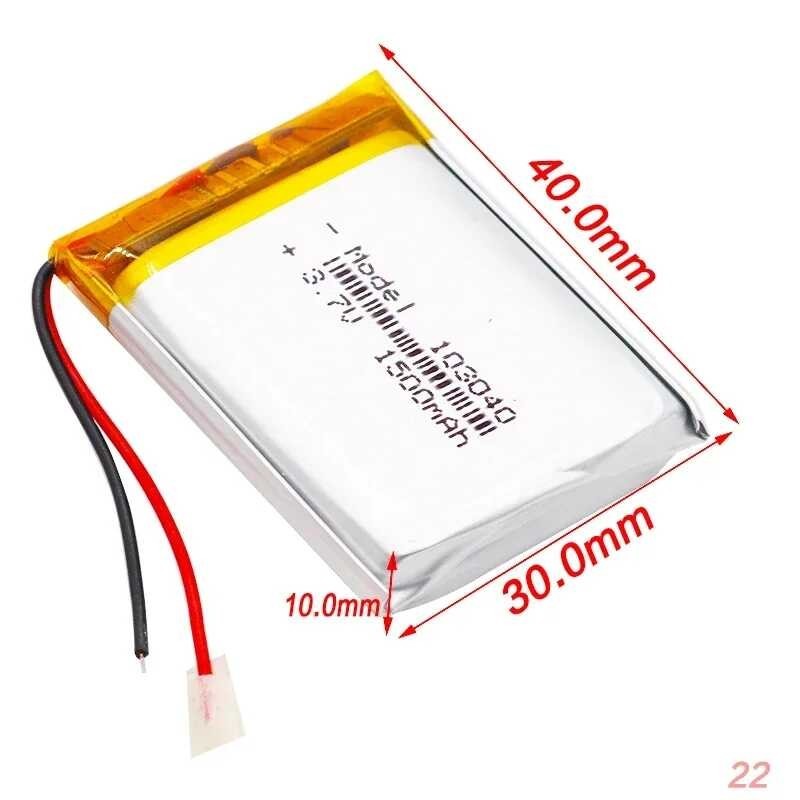 ➧ 3.7V 1500Mah Li-Polymer Lipo แบตเตอรี่แบบชาร์จไฟได้ 103040 สำหรับ M