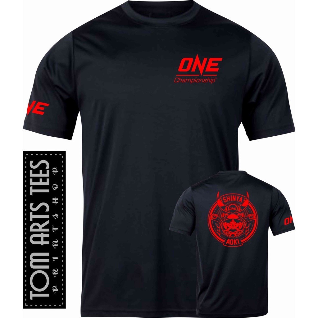 เสื้อเชิ้ต ONE Championship Drifit | One SHINYA AOKI | ผ้าไหมยาง หน้าจอ | เสื้อยืด พิมพ์ลาย Tom Arts