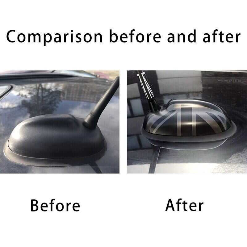 ❤ Union Jack Car Exterior Trim Antenna Decoration Cover Sticker For MINI Cooper S JCW R60 Country