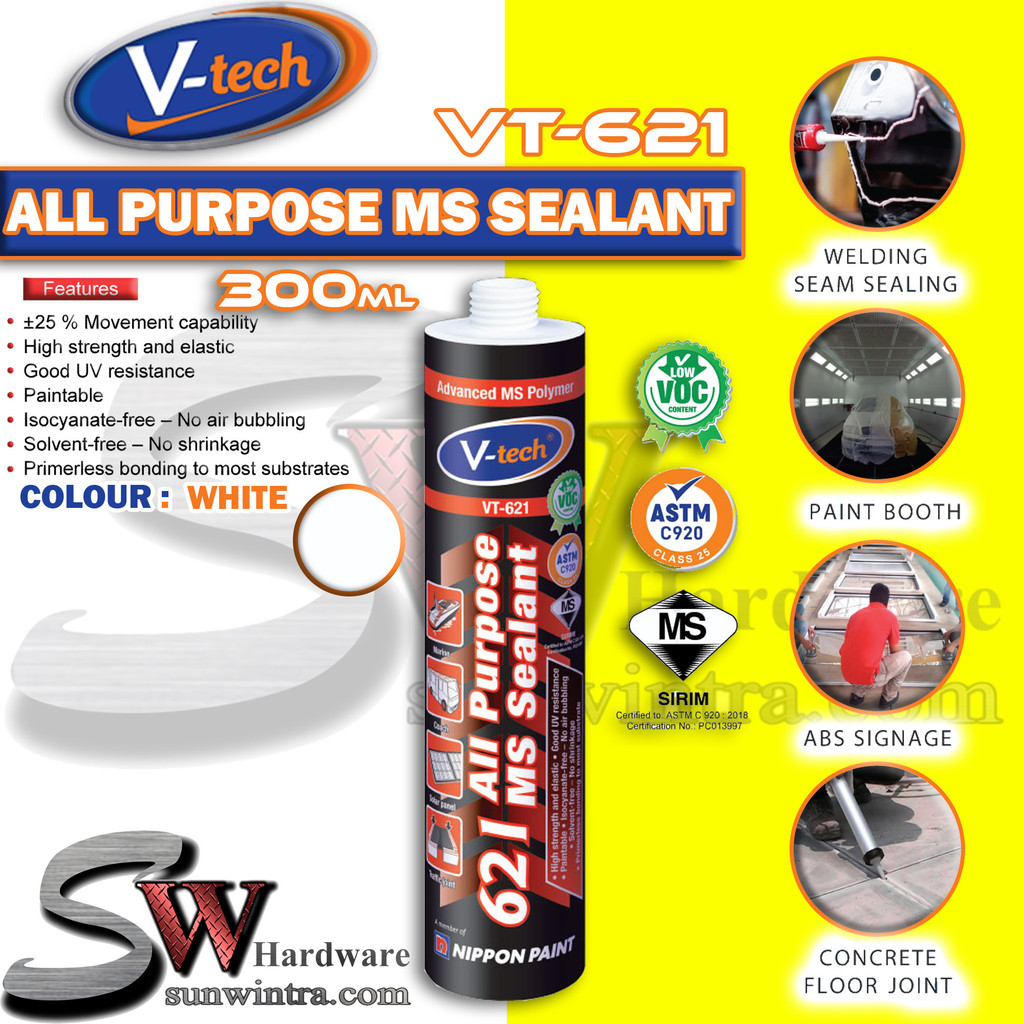 V-TECH 290ML ALL PURPOSE MS SEALANT VT-621 VT621