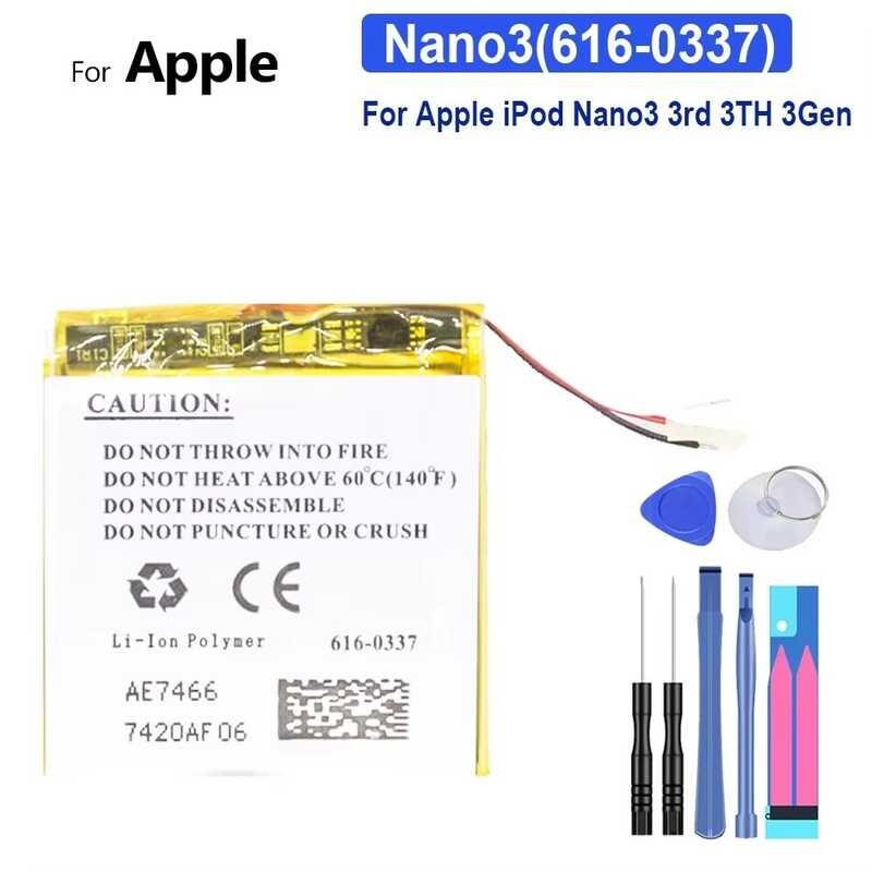 For Apple iPod Nano 3 3rd 3TH 3Gen Nano3rd Nano3 MP3 8GB 4GB MP4 Nano3(616-0337) แบตเตอรี่ 370mAh