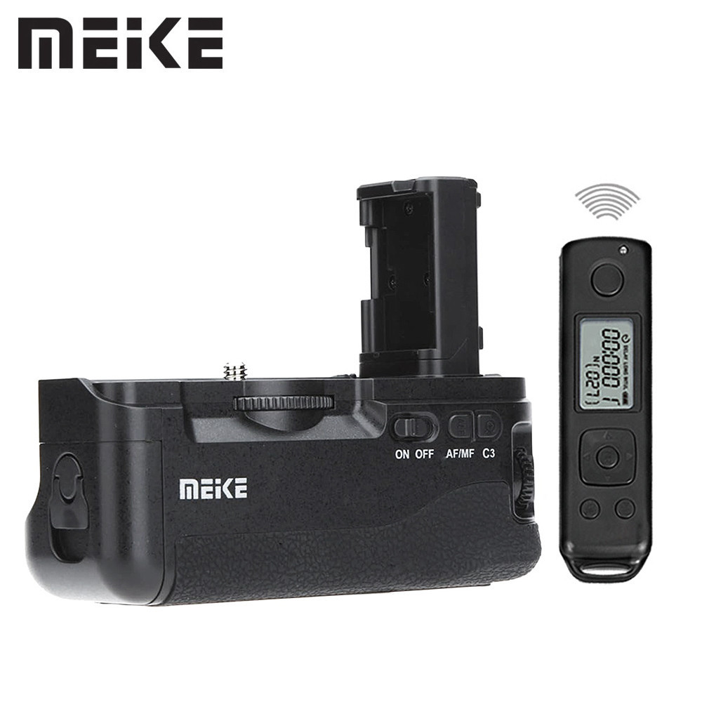 Meike MK-A7II Pro ด้ามจับแบตเตอรี่ สําหรับกล้อง Sony A7II A7MII A7RII A7SII พร้อมรีโมตคอนโทรลไร้สาย 2.4G