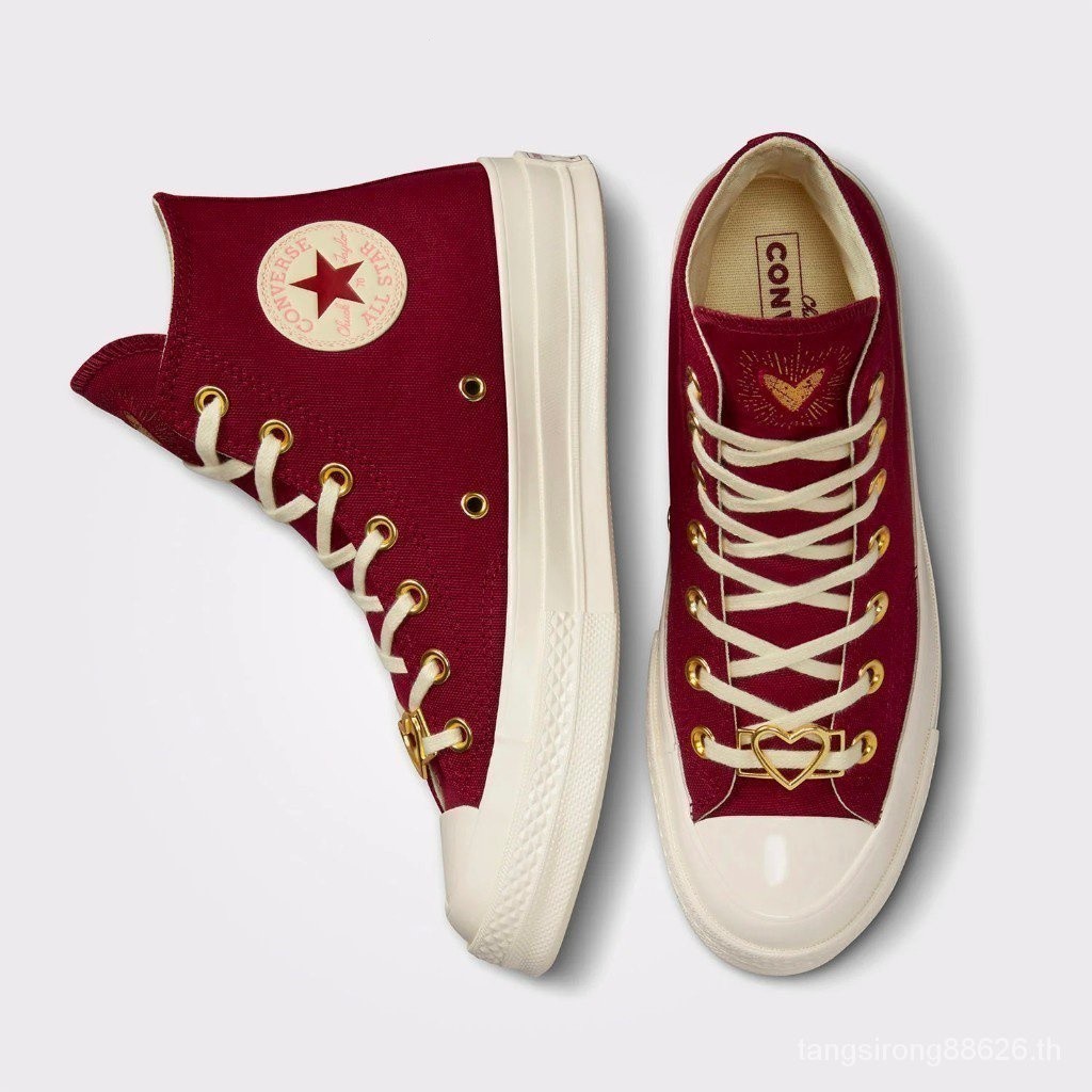 ♞Converse Chuck Taylor All Star 70 hi VALENTINE'S Day hearts shoes (เต็มกล่อง) 2023 รองเท้า free sh