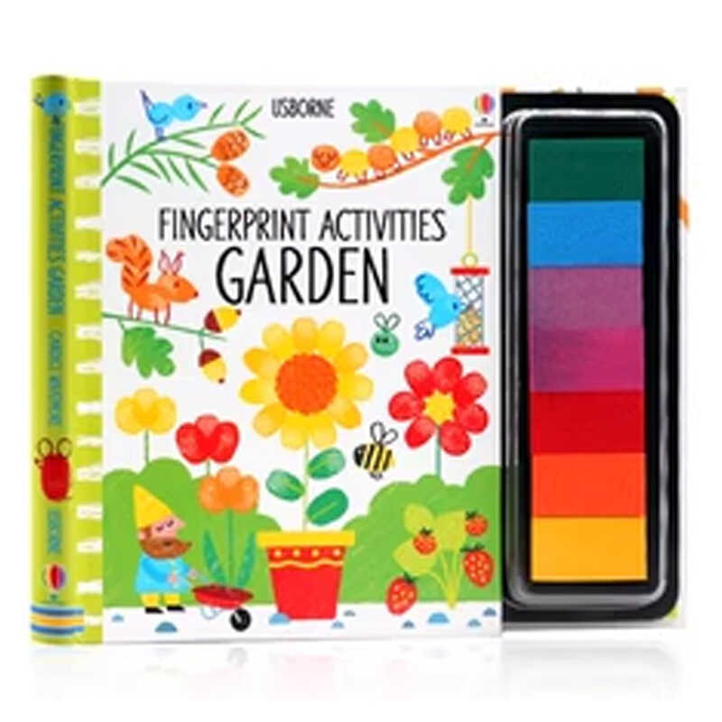 LY Usborne Original Popular Books Fingerprint Activities Garden Board Book Colouring English Activi