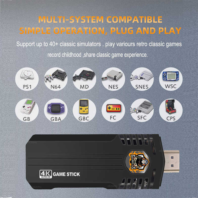 ♎ X8 Pro Game 4K 46 Simulator Wifi 2.4G TV Stick พร้อมที่จับไร้สายสอง 30000