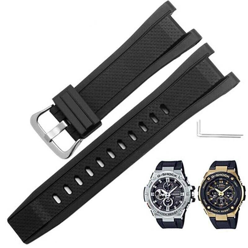 สายนาฬิกาข้อมือตัดนิ่มสำหรับ ➧ G SHOCK Gst-B100/S300/410/210/W110/W10 st-B100/S300/410/210/W110/W10 