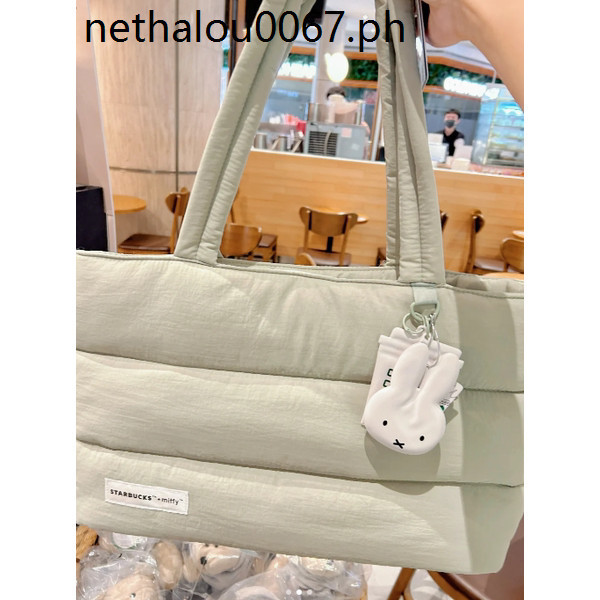 Miffy Miffy Miffy Rabbit Down Shoulder Bag Handbag Tote Bag Mint Green Small Fresh Bag Large Capaci