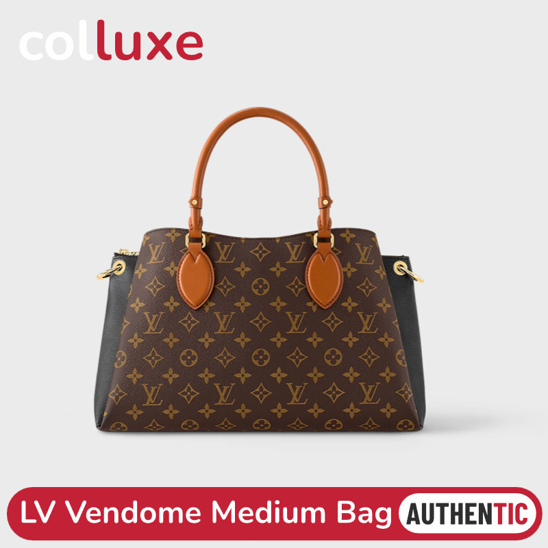 ♞,♘ของแท้หลุยส์วิตตอง Louis Vuitton LV Vendome Medium Bag BB กระเป๋าสะพายสตรี Tote