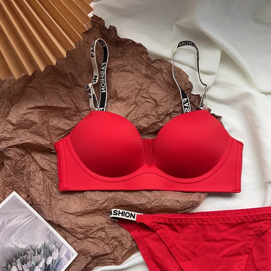 1 ชุดwomen Seamless Bra+Panties Push Up ฟองน้ําหนาเยาวชนสาวไร้สายชุดชั้นในความเรียบง่ายชุดชั้นในหญิง Bralette ราคา ถูกที่สุด ดีลบีเคเค แกลเลอรีภาพที่ 6