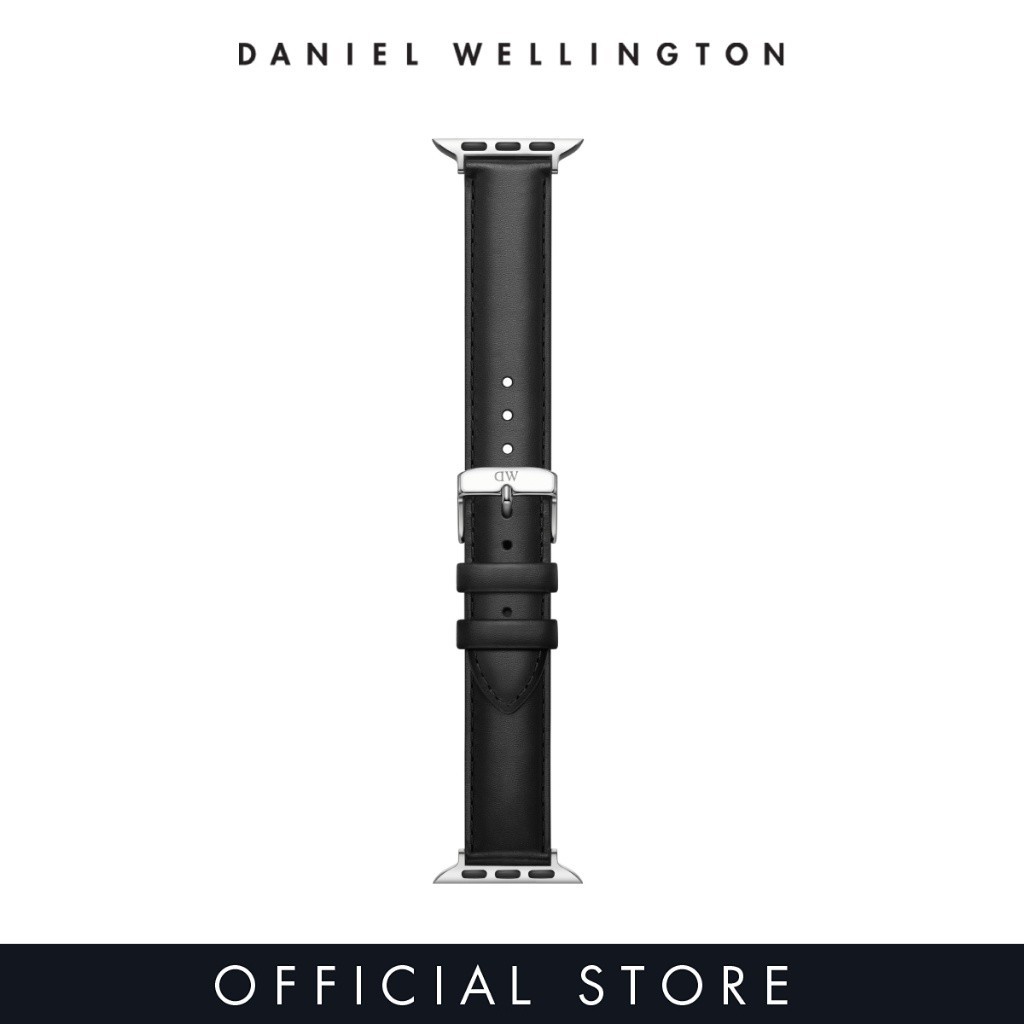 Daniel Wellington Smart Watch Leather Strap Sheffield Silver - DW Strap for Apple Watch