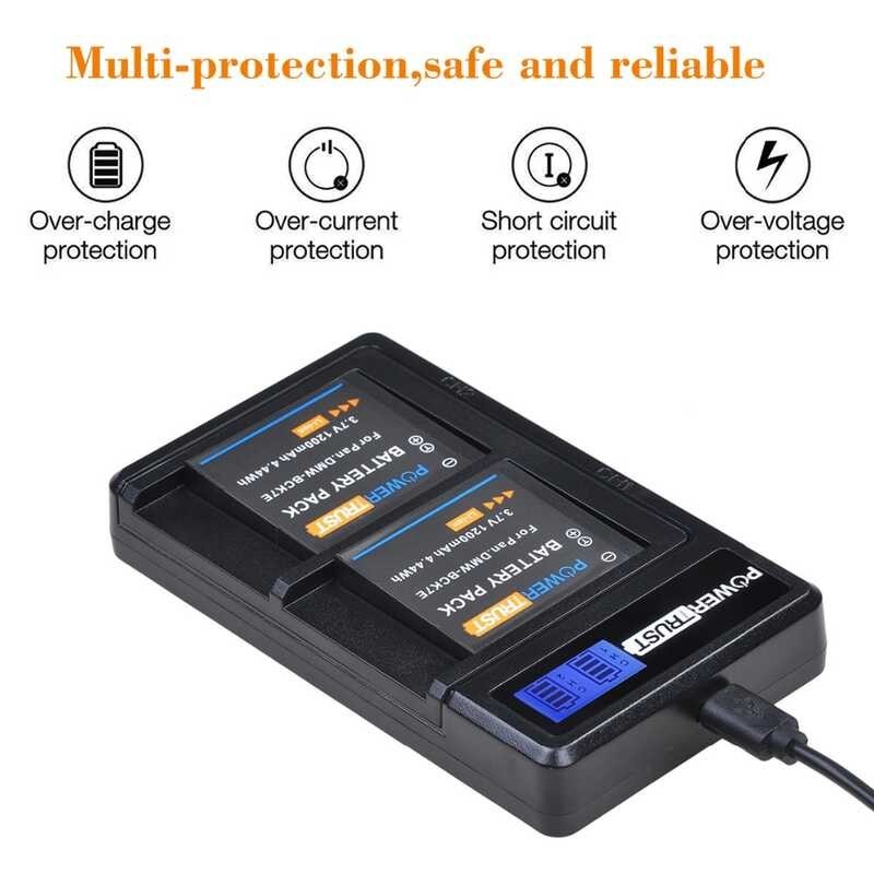 Dmw-Bck7 1200มิลลิแอมป์ชั่วโมง Dmw-Bck7e สำหรับ Panasonic Lumix Dmc-Fh2 Dmc- e