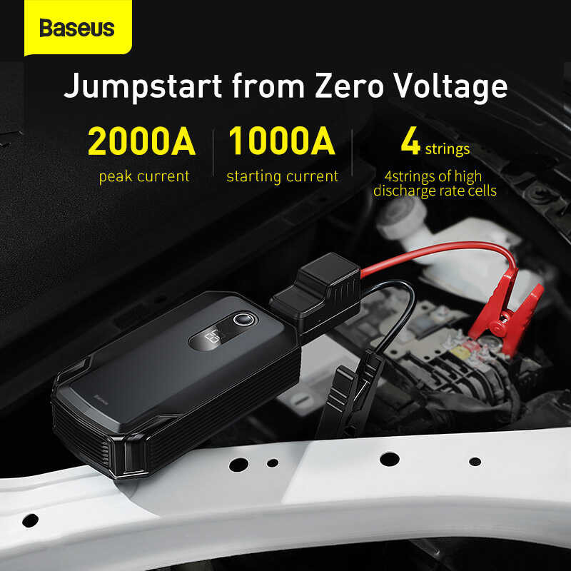 ❤ Baseus Jump Starter 20000Mah 2000A Power Bank 10000Mah 1000A Portable Car Booster 12V Auto Exte