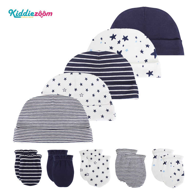 Baby Kidddiezoom Gloves And 5Set Baby Hats 0-6Months