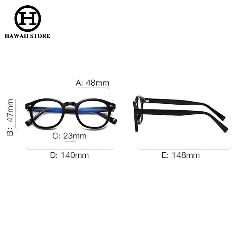 Johnny Hawaii Fashion Depp Lemtosh Style Eyewear Anti Blue Light Lens Vintage Round Brand Design Ey