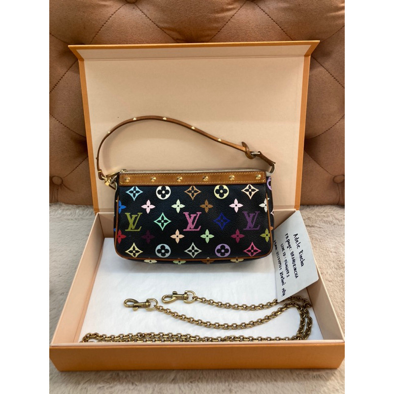 used lv pochette multicolor