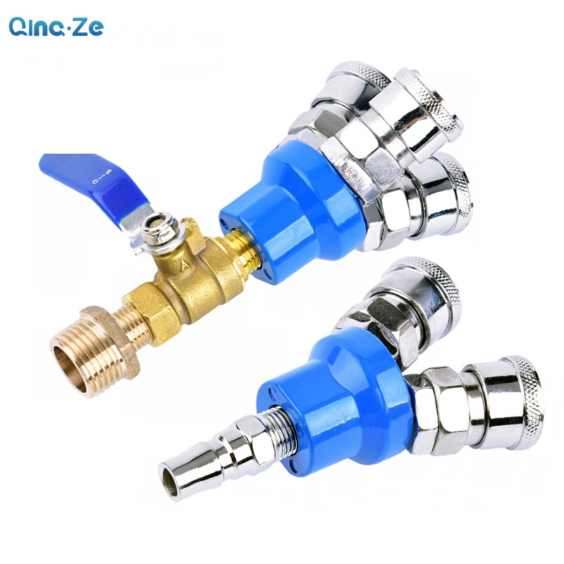 พร้อมสต็อกเครื่องอัดอากาศ Manifold 2 ทาง 3 ทาง Quick Connect Multi Hose Coupler ข้อต่อข้อต่อ