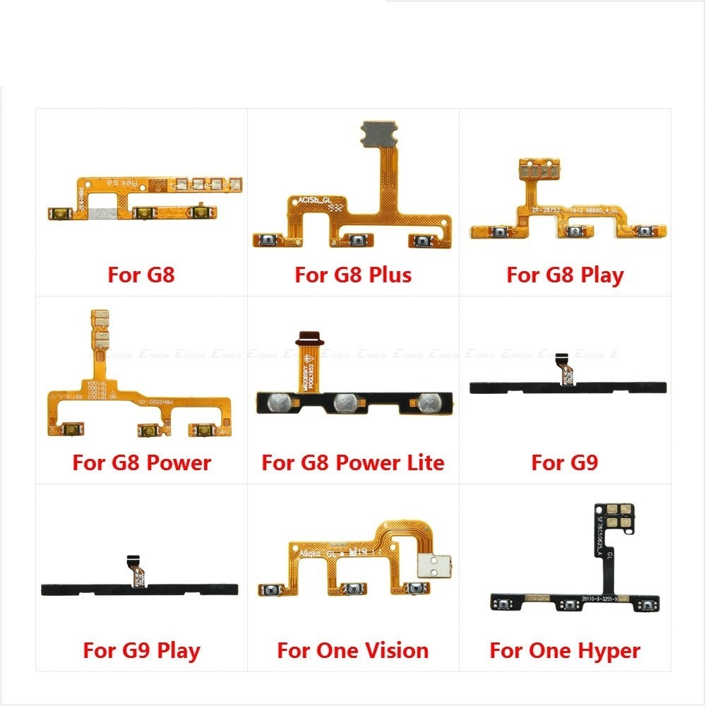 Mute Switch Power Key สําหรับ Motorola Moto G8 G9 Plus Play Power Lite One Vision Hyper ON OFF ปุ่มปรับระดับเสียงควบคุม Flex Cable อะไหล่ซ่อม
