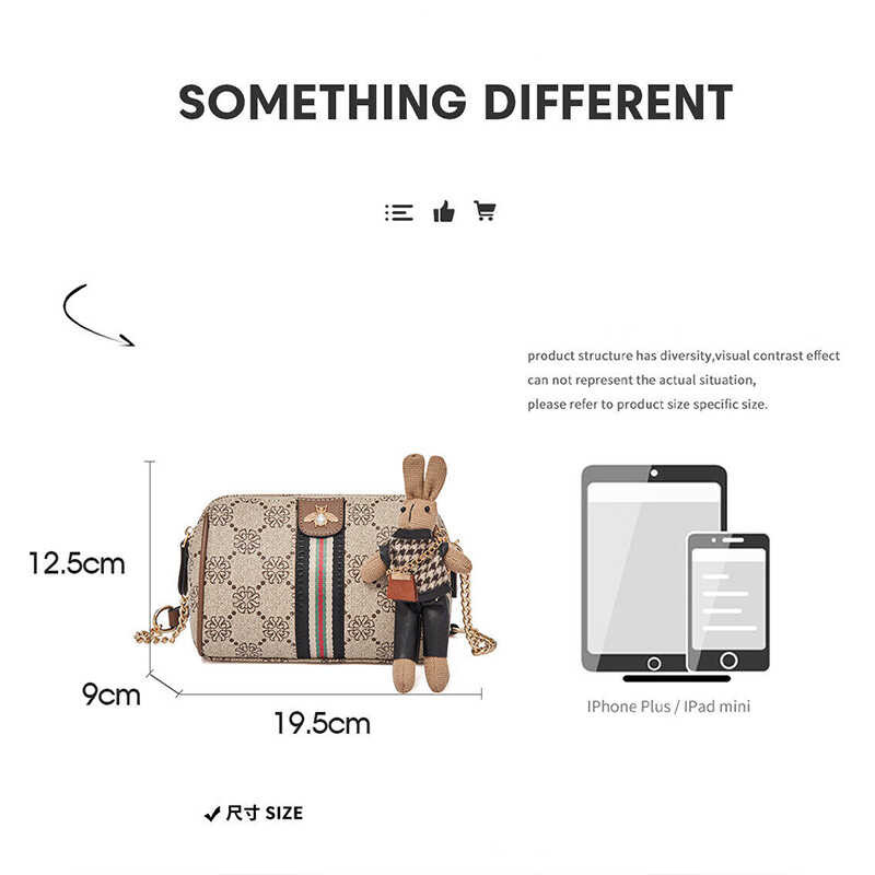 ♎ FOXER Official Store Women Sling Crossbody Versatile Mini Messenger Chain Bag