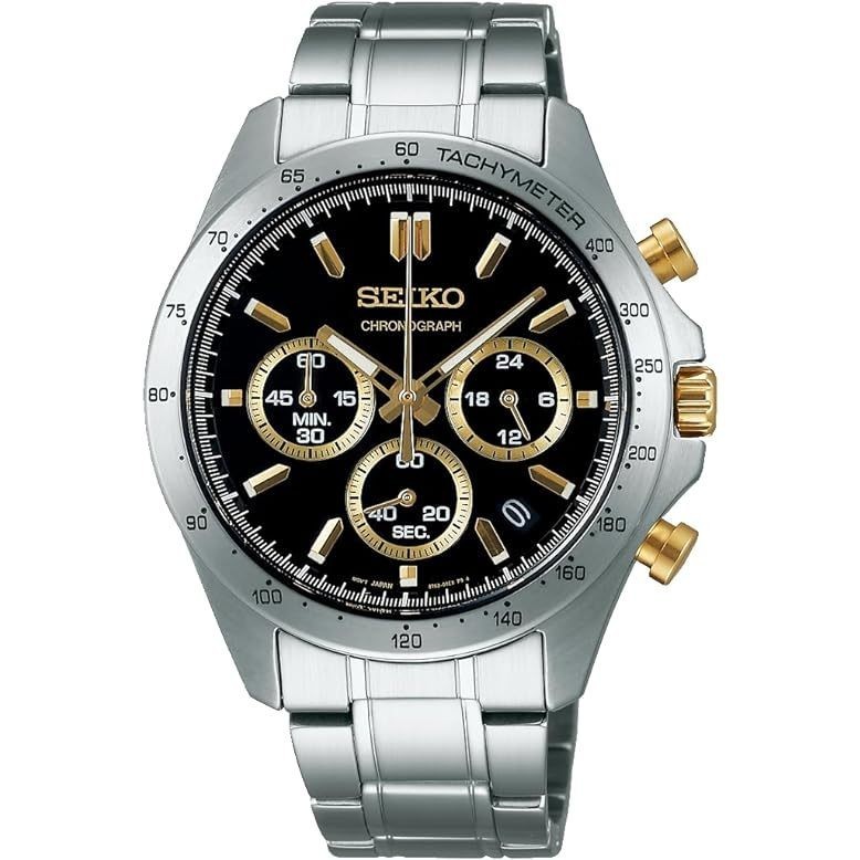 [นาฬิกา Seiko] นาฬิกา Seiko Selection Quartz Chronograph (3 ตาแนวนอน) SBTR015 บุรุษ สีเงิน