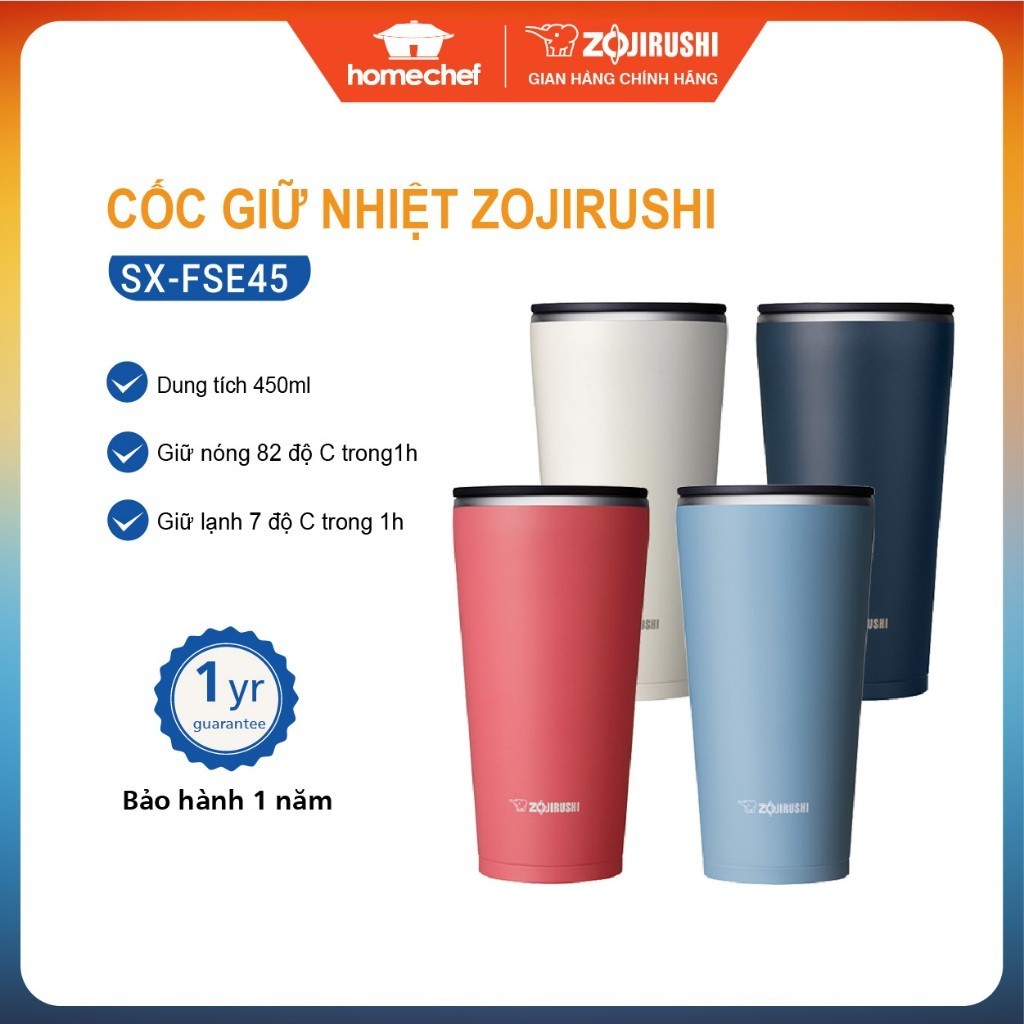 Zojirushi Hot-Cold Thermos Cup 450ml SX-FSE45, Made In Thailand, Keep Heat For 1 Year | สินค ้ าของ