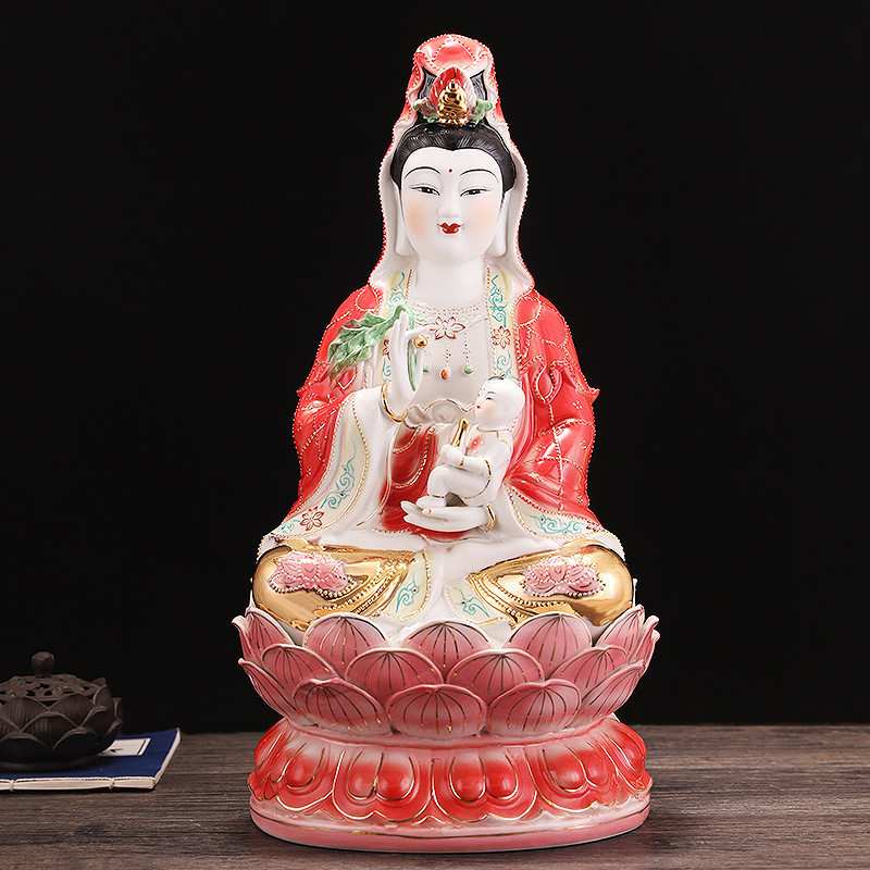 Gift of Guanyin Taicheng Buddha Statue, Ceramic Crafts, Decoration, Furniture, and Gifts
