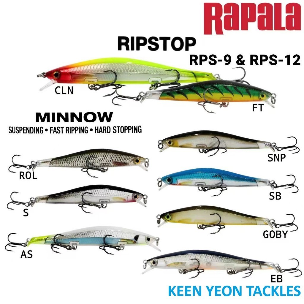 Rapala RIPSTOP MINNOW LURE RPS-9 &amp; RPS-12