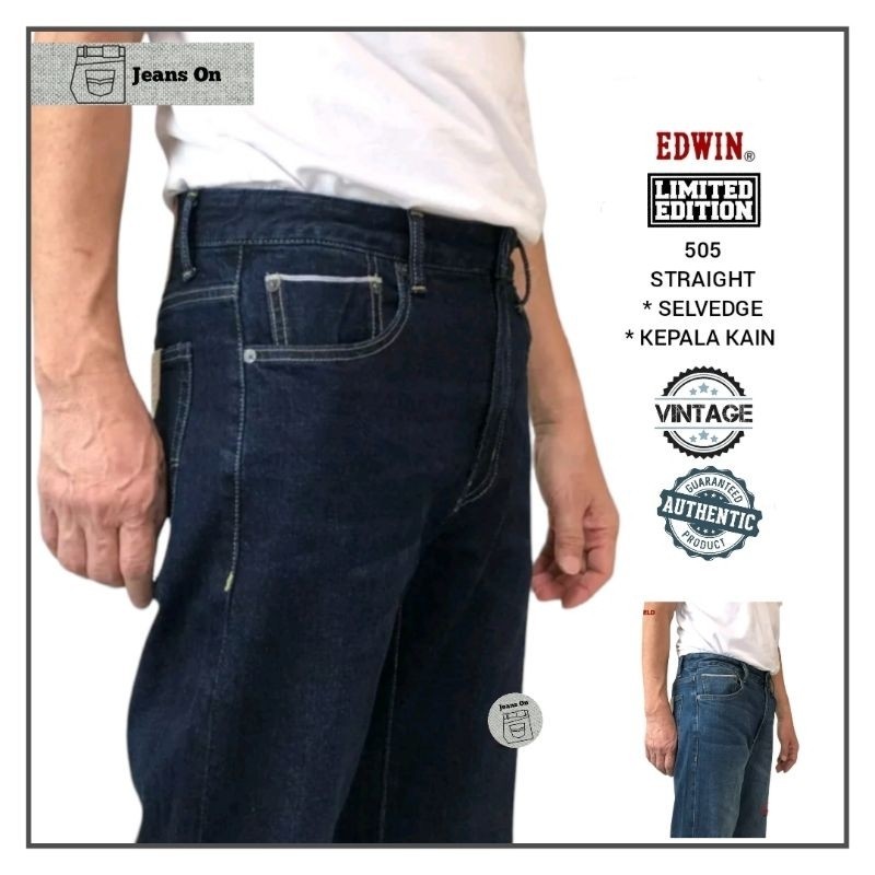 Edwin 505 LIMITED EDITION JAPAN SELVEDGE DENIM STRAIGHT CUT JEANS 7505-2670
