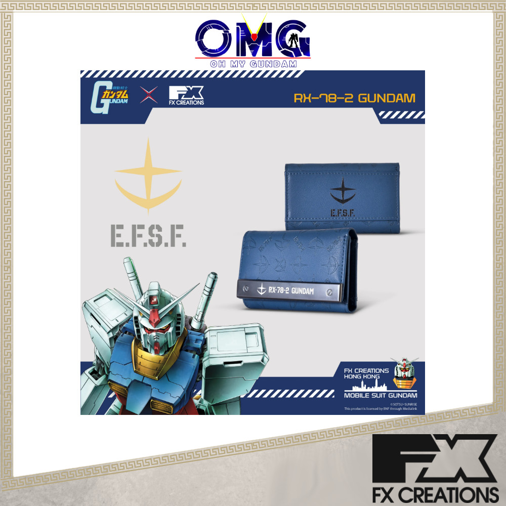 FX Creations RX-78-2 Gundam Leather Bi-Fold Keyholder Key Wallet GUFW234009-98 RX782 Bifold Wallet D
