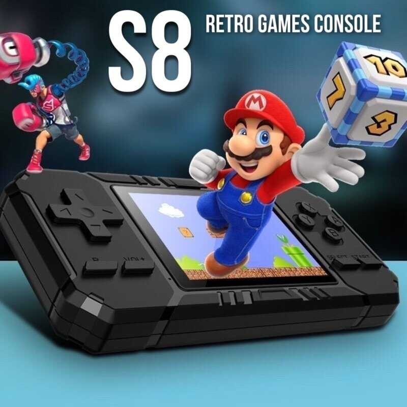 ❤ 2023 S8 Retro Video Console Handheld 500 + Games Portable Light Station
