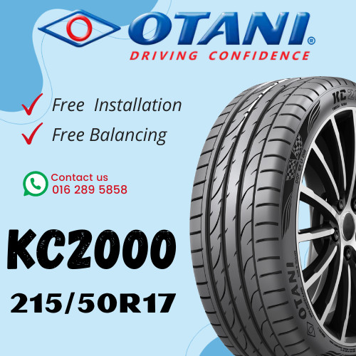 2155017 215 50 17 215/50R17 215-50-17 OTANI KC2000 รถ Tyre ยาง (ฟรี INSTALLATION)