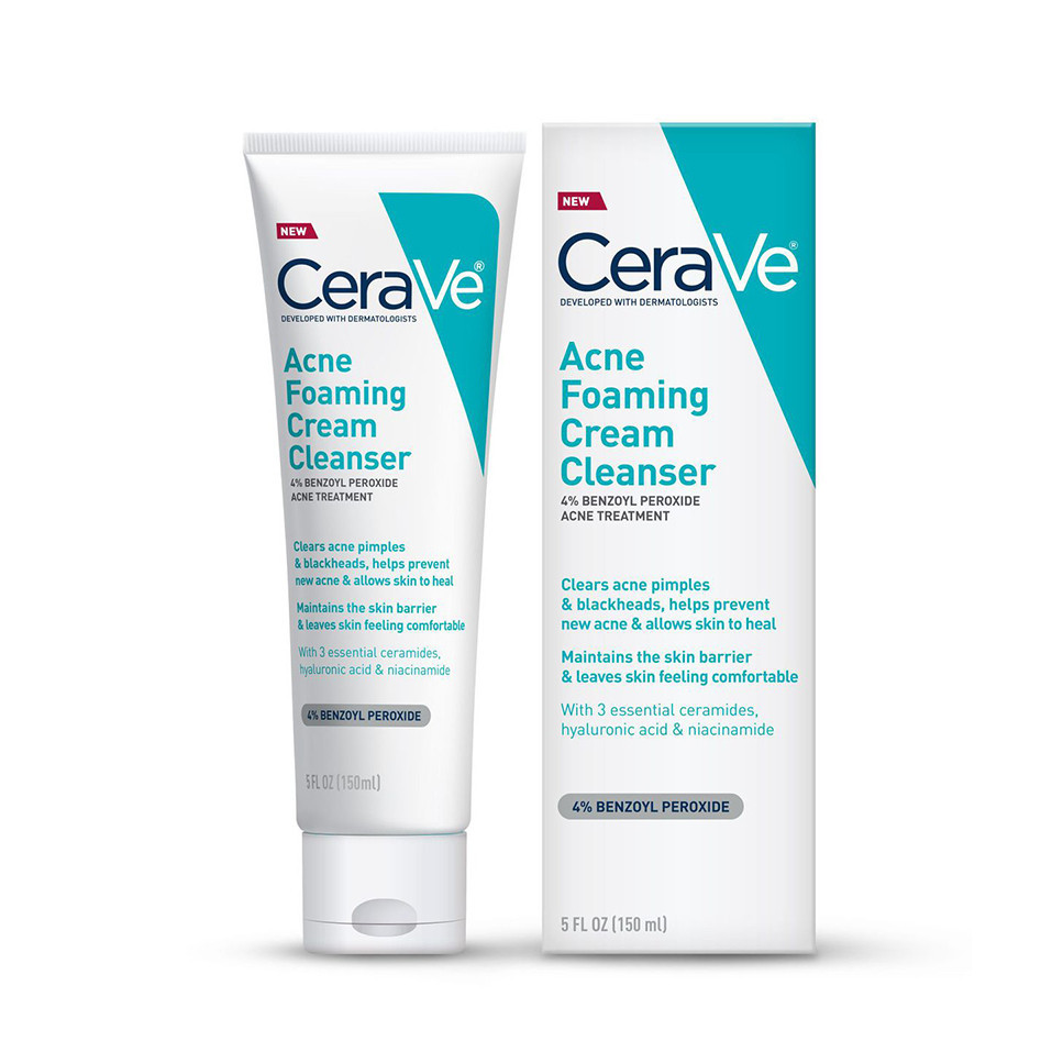 ♞,♘,♙【EXP: 2026-04】CeraVe Acne Foaming Cream Cleanser 150ml /CeraVe โฟมล้างหน้า