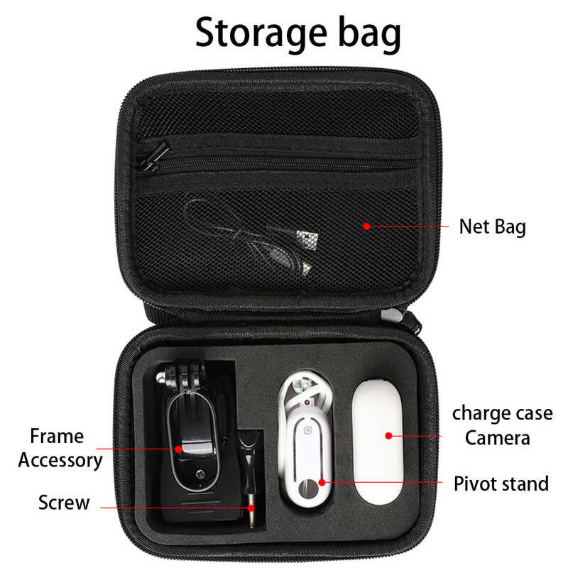 Case Hard Carrying Portable EVA Travel Box Storage Bag for Insta360 GO 2 Action Camera
