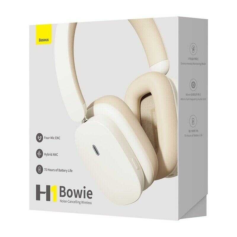 Baseus H1i Wireless Headphones 40Db ANC Active Noise Cancelling Earphones Bluetooth 5.3 With 4-Mics