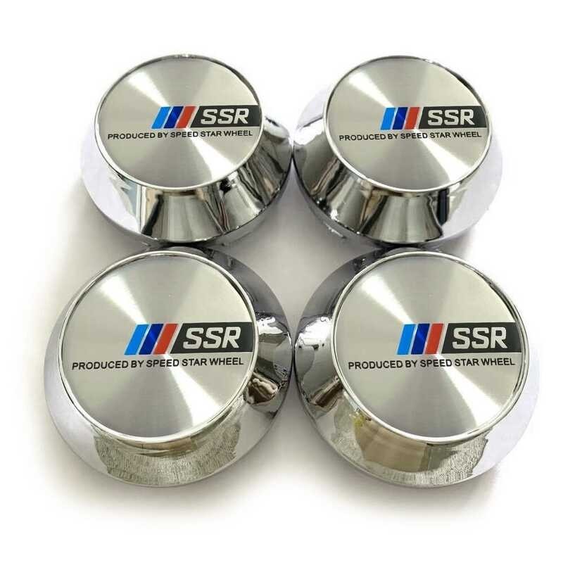 ❤ 4Pcs 60/64/65/68/69Mm Car Hub Caps Cover Center Automoter Black Chrome Cap For SSR Wheel Rim