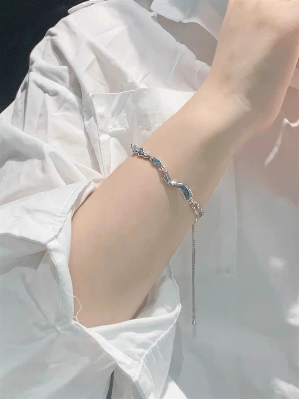 ♞,♘,♙Ocean Heart Bracelet Girls Exquisite Bracelet