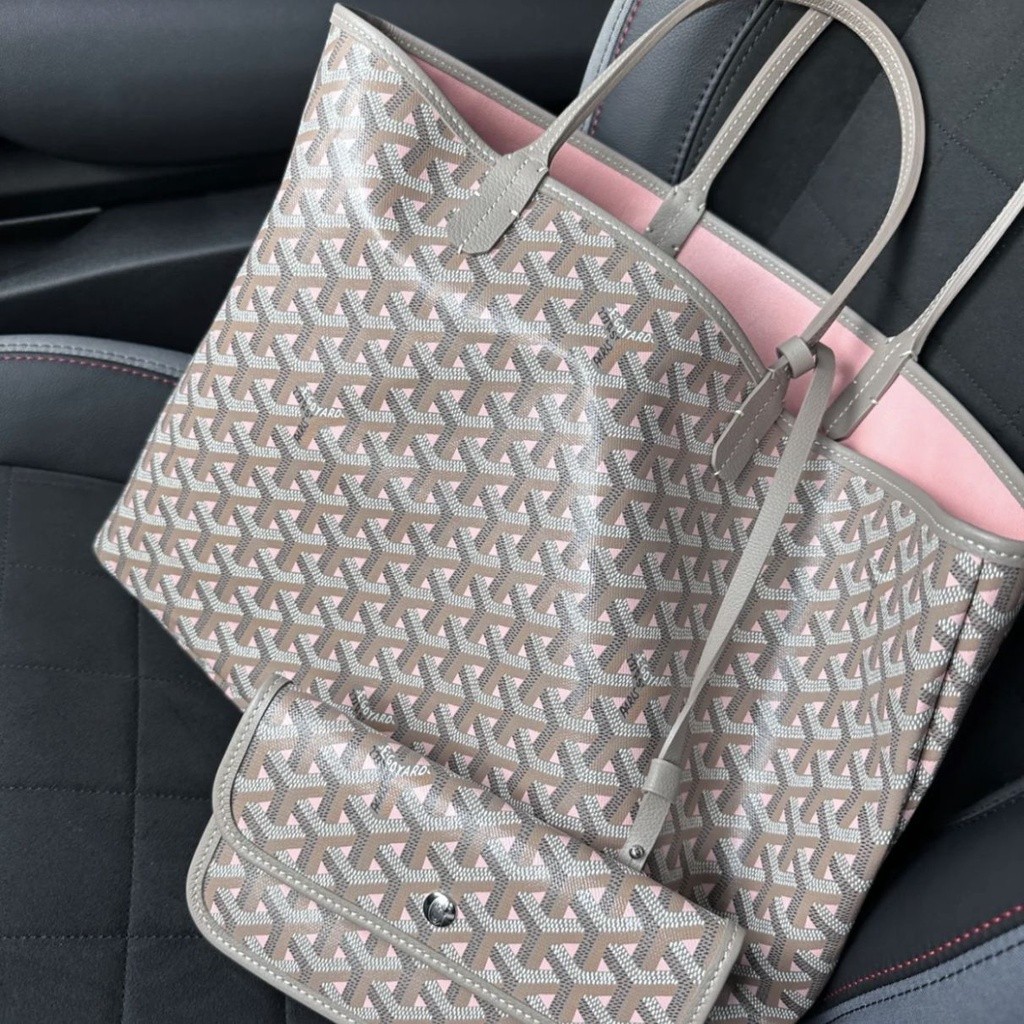 ใหม่ Goyard Bag 170 Anniversary Limited Color Grey Pink Tote Shopping Bag กระเป๋าโท้ท