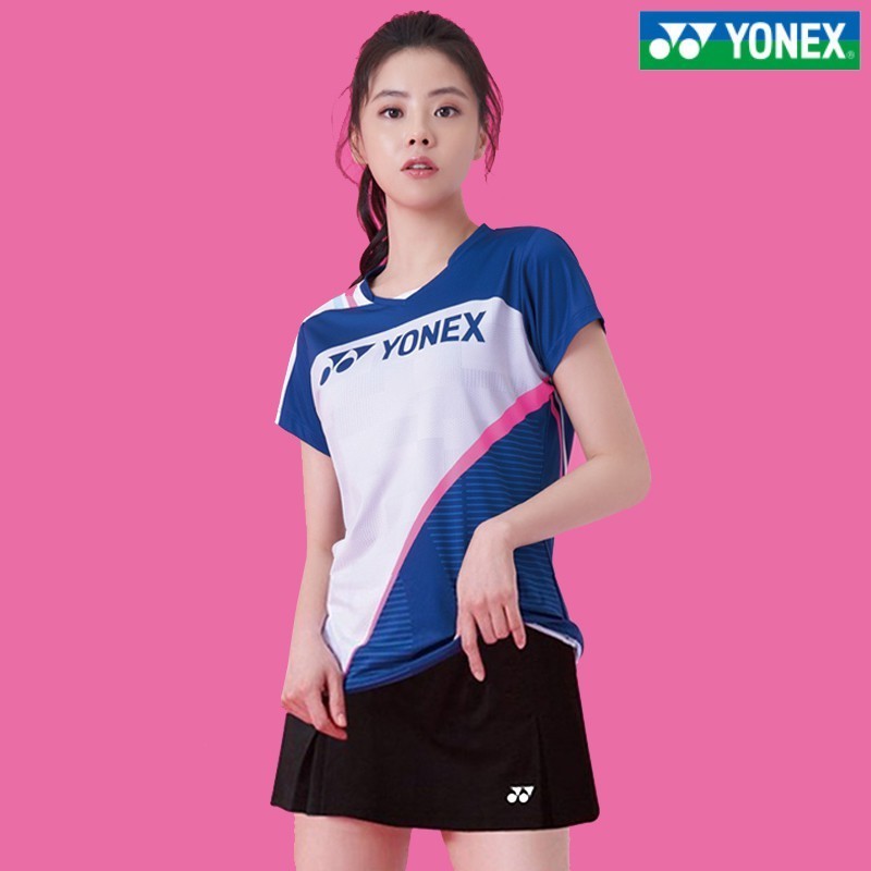 Yonex แบดมินตันสวมชุดสตรี Yy กีฬาผู้ชายกางเกงขาสั้นเทนนิสกระโปรงปิงปอง Yonex เสื้อยืดแห้งเร็ว